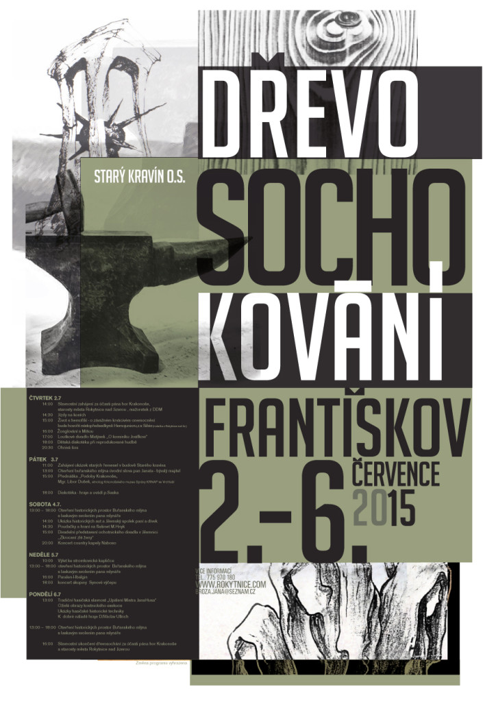 program drevo socho kovani Krkonose plakat Janatuv mlyn